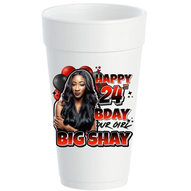 20oz Styrofoam Cup For Birthday Party, Szn, Viral Styrofoam Cup! Custom Cup, Birthday Cups, Logo Cups, Photo Cups, Viral Party Cups,  Beverage, Drinkware