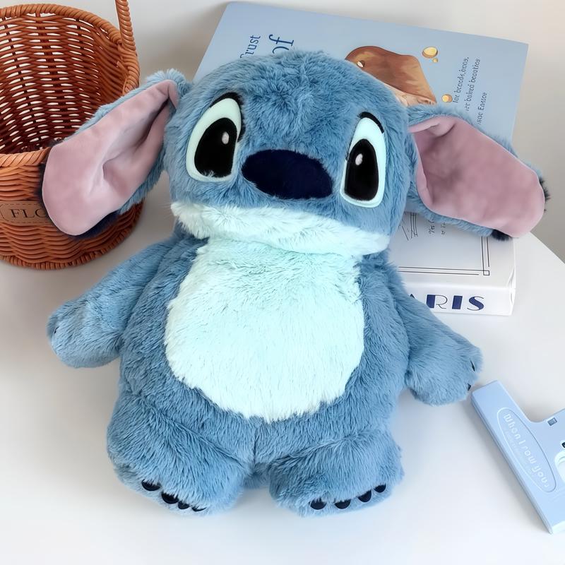 Cuddly plush fill with warm water for period. Anime Stitch Plush with a Bottle for hot Water Filling