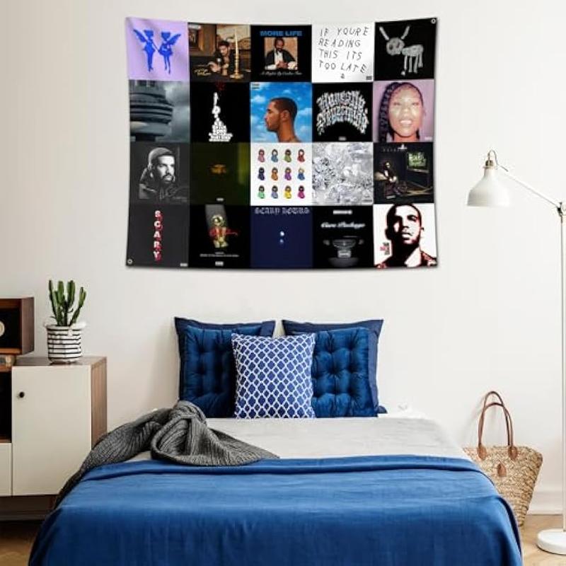 Drake Flag  Album Cover Flag Tapestry Merch  Grommets for College Bedroom Room Dormitory Wall Party for Fans