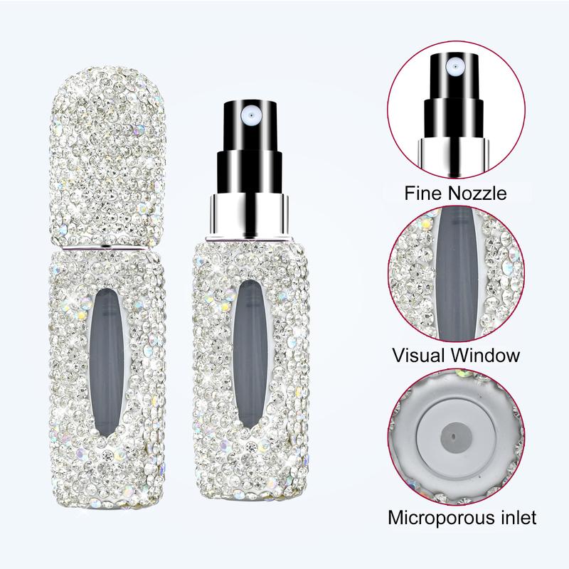 5ml Mini Reusable Refillable Spray Bottle,Pocket Size Perfume Atomizer Perfume Kit,Portable Travel Perfume Bottle,Perfume &Toner Bottle That Can Be Used for Travel Tin Canister