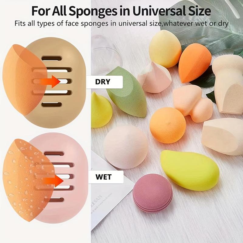 Travel Makeup Sponge Storage Box, Portable Beauty Blender Organiser, Sponge Holder For Ventilation, Reusable Makeup Sponge Travel Case, Suitable For All Sponges