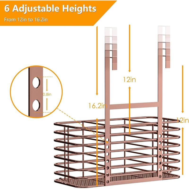 Bathroom Organizer,Hair Tool Organizer,Hair Dryer Holder,Daily Necessities Storage, 6 Height Adjustable,Wall Cabinet Door Type, Suitable for Bathroom, Kitchen, Bedroom Storage, Brown