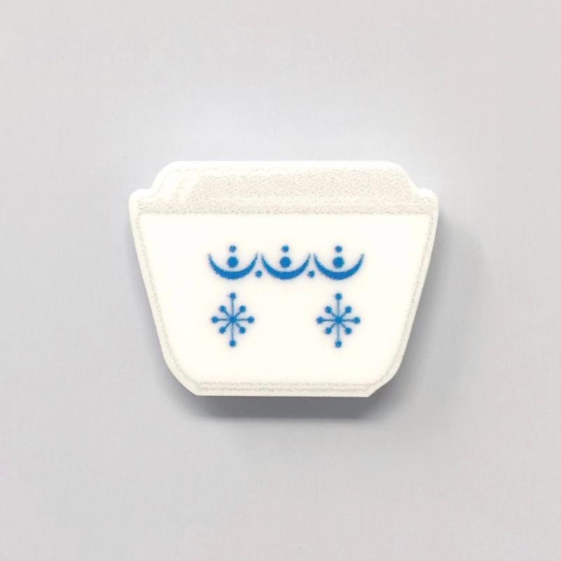 Snowflake Blue Pyrex Magnets | Snowflake Garland Pyrex | Blue Pyrex Fridge Magnets | Pyrex Gifts | Pyrex Decor | Vintage Pyrex Handmade