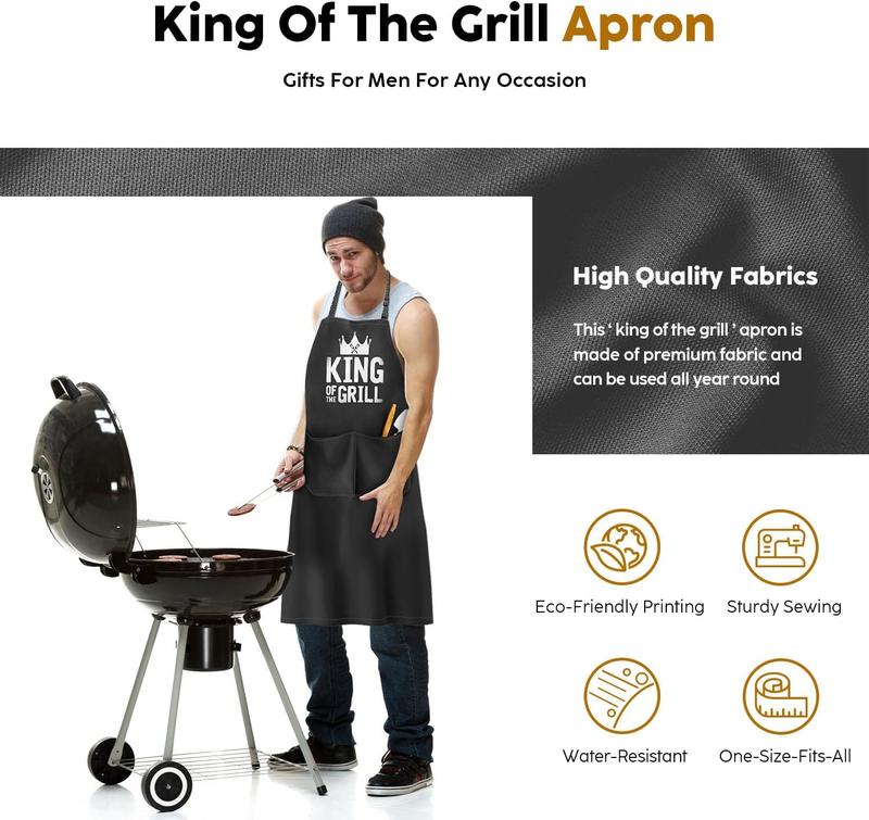 Gifts for Men, Funny Gifts for Dad - Fathers Day, Birthday, Christmas, Valentines Day, Grilling Gifts for Men, Husband, Boyfriend, Brother - Cooking BBQ Grilling Aprons Gifts for Men Him, Chef Gifts