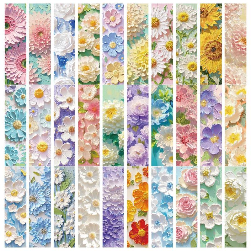 Landscape Pattern Paper Bookmarks, 420pcs set Self Adhesive Decorative Stickers, DIY Decals for Water Bottle, Laptop, Scrapbooking, Journal Making