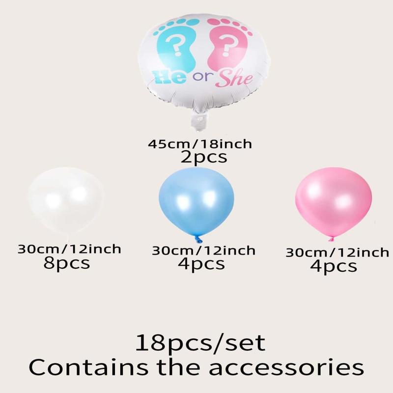 Gender Reveal Balloon for Birthday Party, 18pcs Confetti Balloon, Baby Shower Balloon, Party Decoration