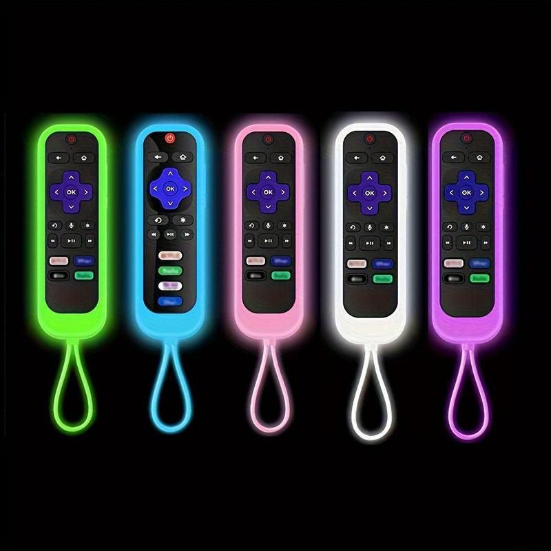 1 count Soft Glow Universal Silicone Remote Control Cover Case - Glows Brightly in Dark, Fits TCL, Hisense, Roku TV Streaming Stick 4k+, with Lanyard and Durable Protection - One-Piece Design for Easy Navigation-4