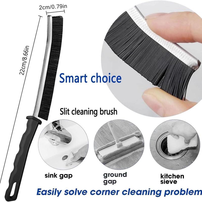 Crevice Cleaning Brush, 3 6 Counts Multifunctional Hard-bristle Crevice Brush, Grout Cleaner for Bathroom, Kitchen, Tiles, Windows & Door Slots