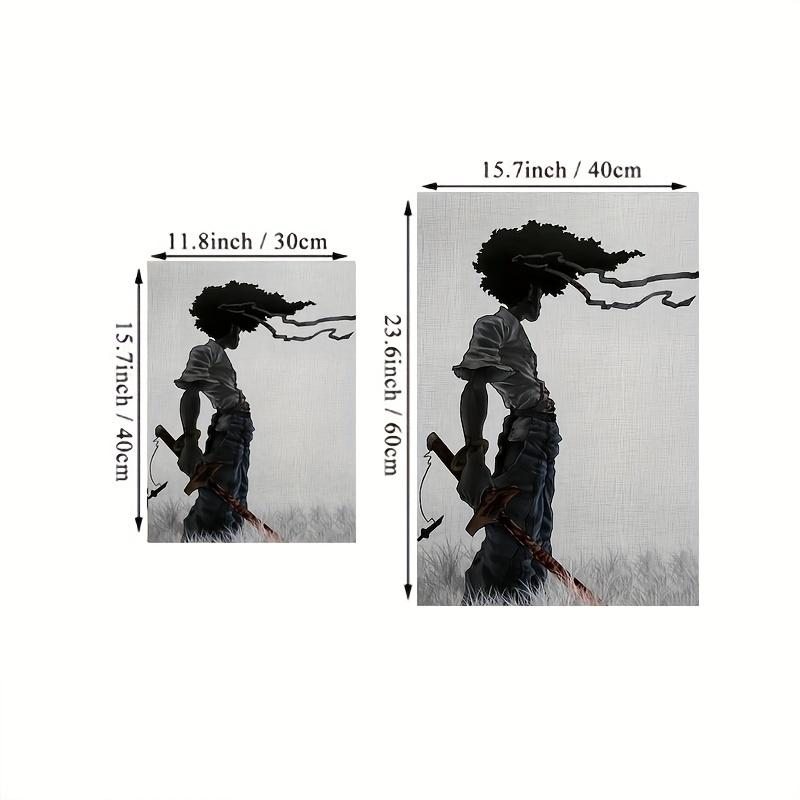 African Samurai Anime Poster, Room Aesthetics Poster, Decoration Painting, Canvas Wall Art, Frameless Hanging Ornaments Artistic Print Photo