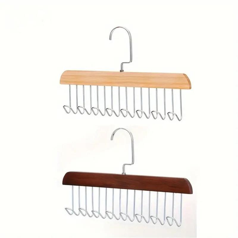 Wooden Hanger with 360° Rotatable Hook, 1 Count Clothes Hanger, Home Organizer for Bedroom Wardrobe Closet