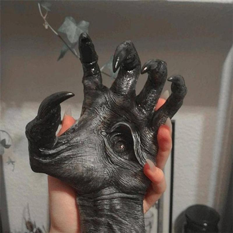 Witch's Demon Hand Wall Hanging Statue, 1 Count Aesthetic Art Sculpture, Horror Ghost Hand, Creative Props for Bedroom Living Room, Home Decor