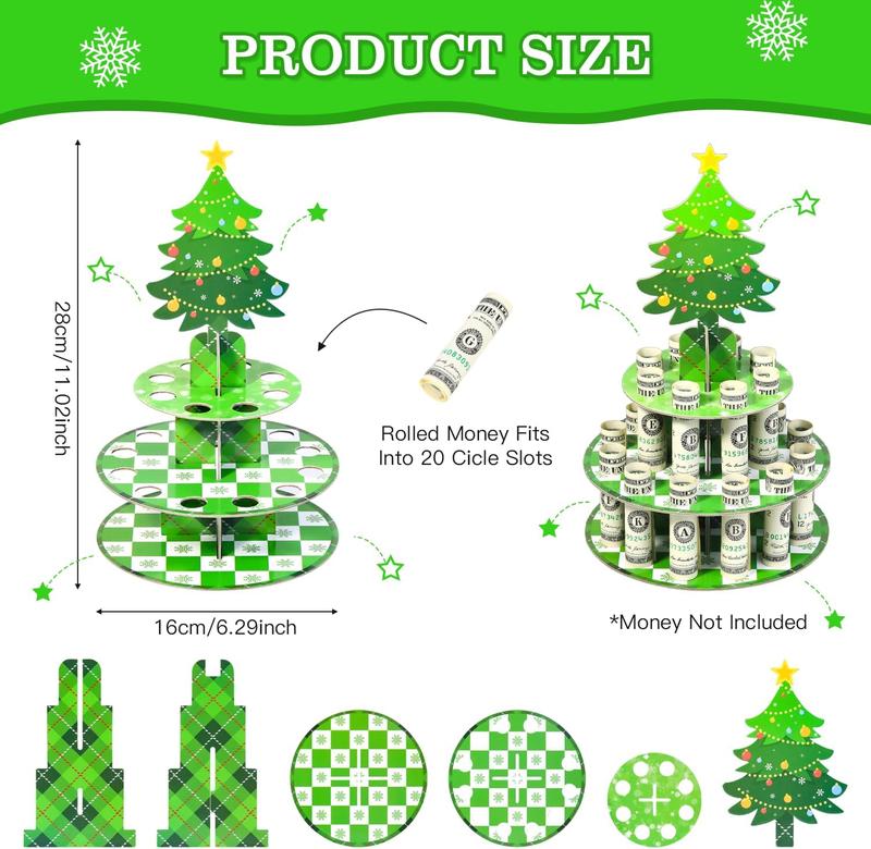 Christmas Money Holder for  Gift, Christmas Gifts Money Box  Cake for Christmas Gift Xmas Money Gift (Christmas Tree)