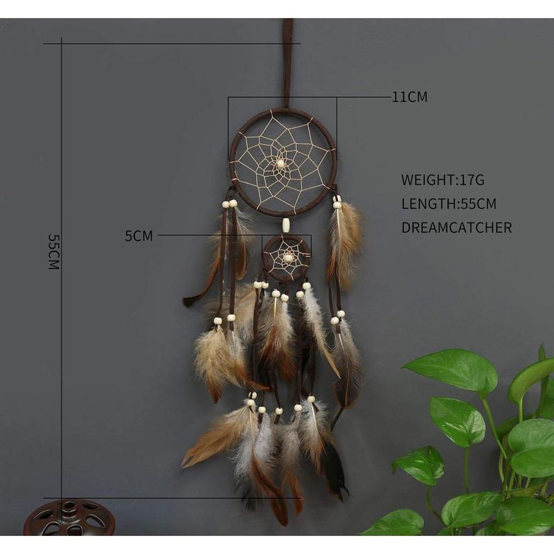 Feather Dream Catcher Handmade Native American Dream Catchers Bohe Wall Hanging Decoration Ornament for Kids Bedroom Car Decor Home Decoration Birthday Party turtle dreamcatcher Gift Wooden Circle Colorful Cotton Frame