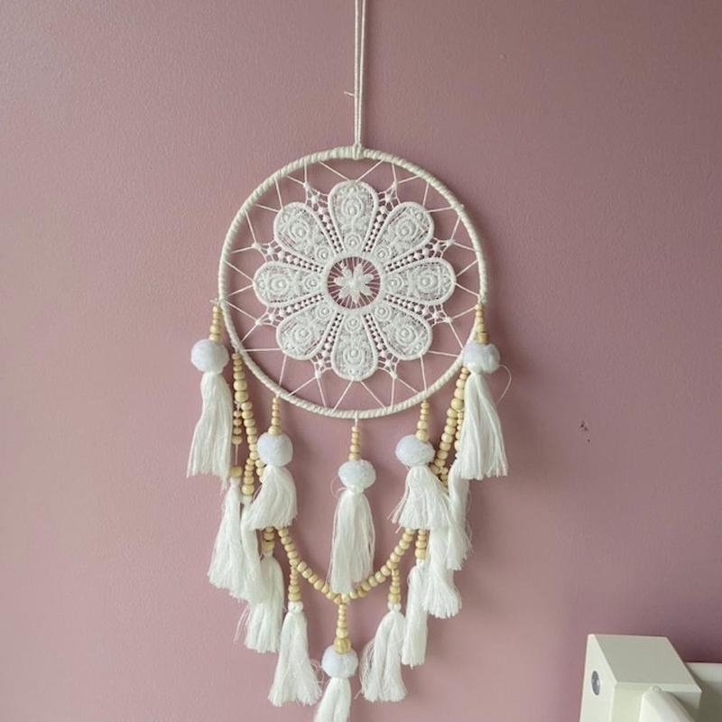 Flower Shaped Dream Catcher, 1 Count Boho Style Tassel Design Dream Catcher, Hanging Decor for Home Bedroom Living Room