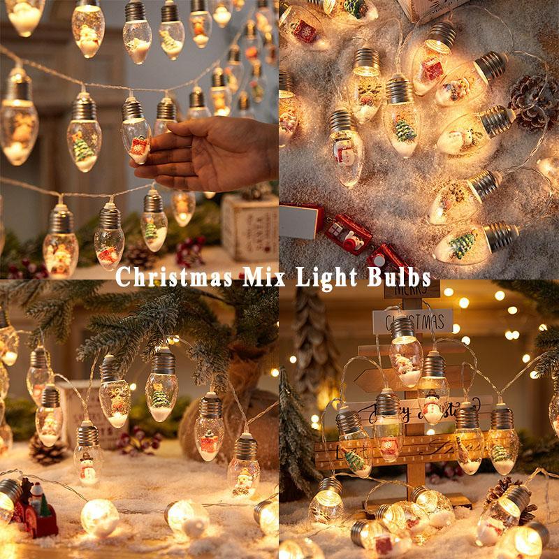 Christmas Gingerbread Man Design LED String Light, 1 Set Battery Powered Hanging Decorative Light Ornaments, Decorative Light for Home Party Festival[without Battery]