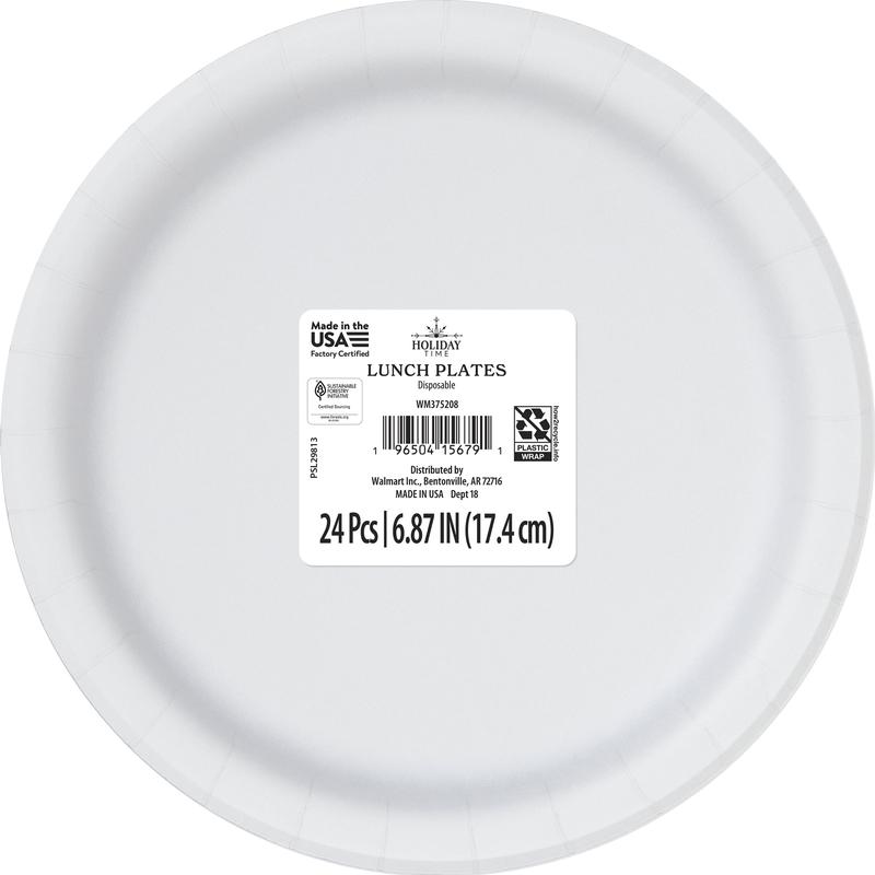 Multi-Color Nutcracker Disposable Dessert Paper Plates, 7 in, 24 Count, by Holiday Time