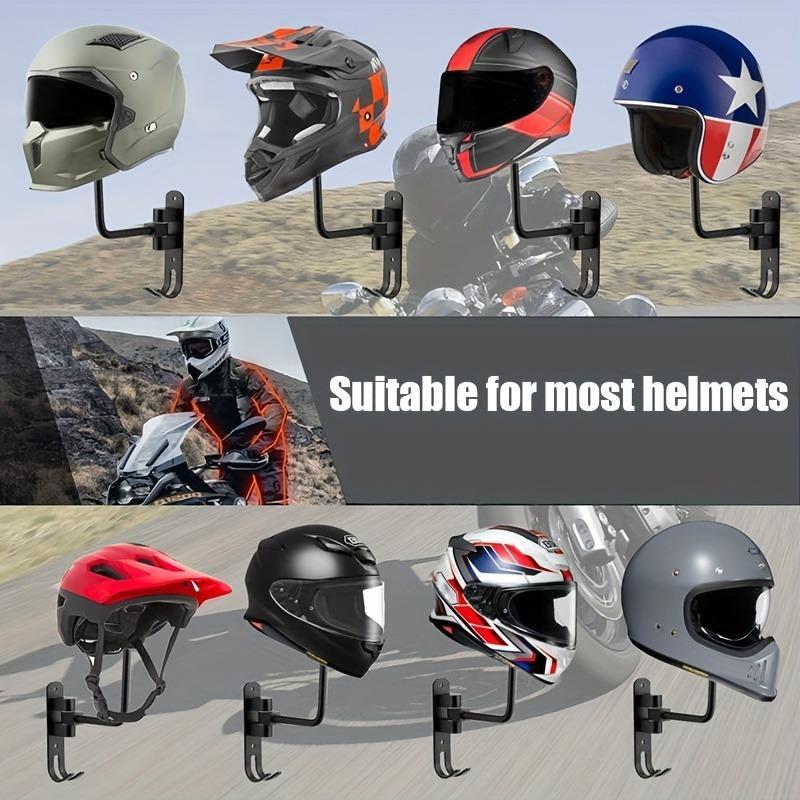 180 Degree Rotatable Motorcycle Helmet Rack, Summer Gifts, Wall Mounted Helmet Storage Rack, Space Saving Helmet Hanger Stand for Display and Storage, Summer Travel Motorcycle Helmet