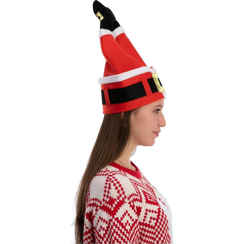 Christmas Santa Pants Hats - Funny Novelty Adult Xmas Hats (3 Pack) for Party Dress Up, Winter Favor