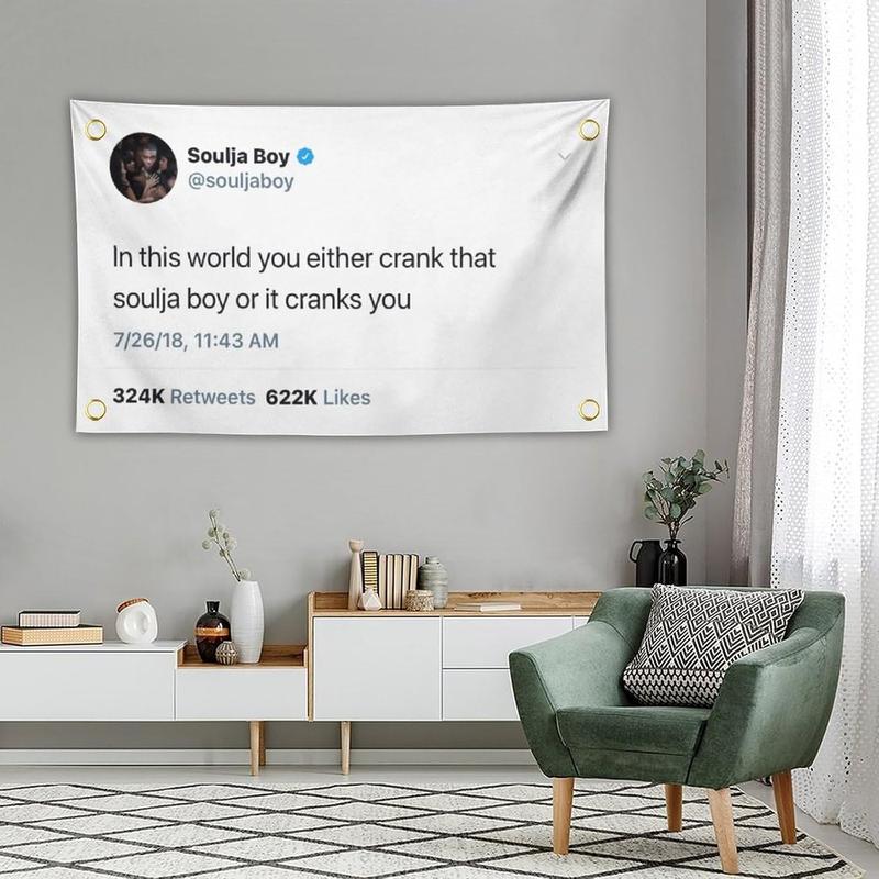 Soulja boy Funny Tapestry 3x5Ft Tapestry Funny Meme Flag Wall Hanging Window Design for Bedroom Gift Home Man Cave Decor