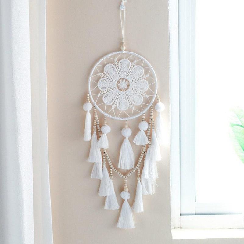 Flower Shaped Dream Catcher, 1 Count Boho Style Tassel Design Dream Catcher, Hanging Decor for Home Bedroom Living Room