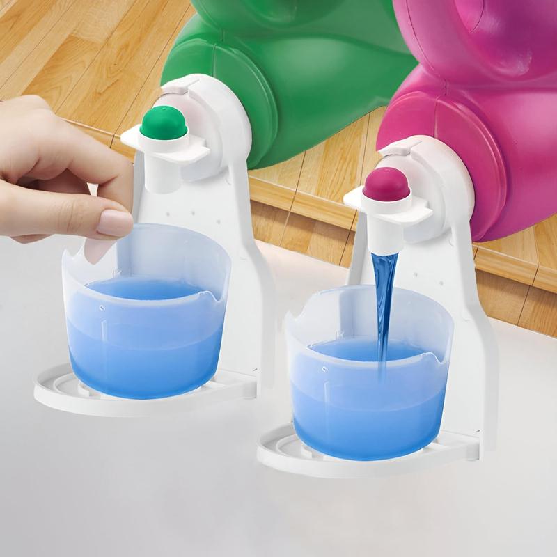 Laundry Detergent Cup Holder, 2 Counts Foldable Detergent Drip Catcher, Durable Leak-proof Laundry Detergent Cup Holder, Household Essentials