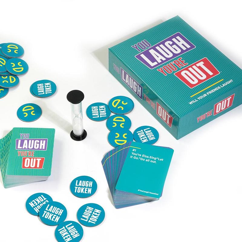 You Laugh You're Out Game Box, 1 Box Colorful Letter Pattern Party Game Box, Creative Small Gift, Holiday Accessory, Birthday Party Supplies