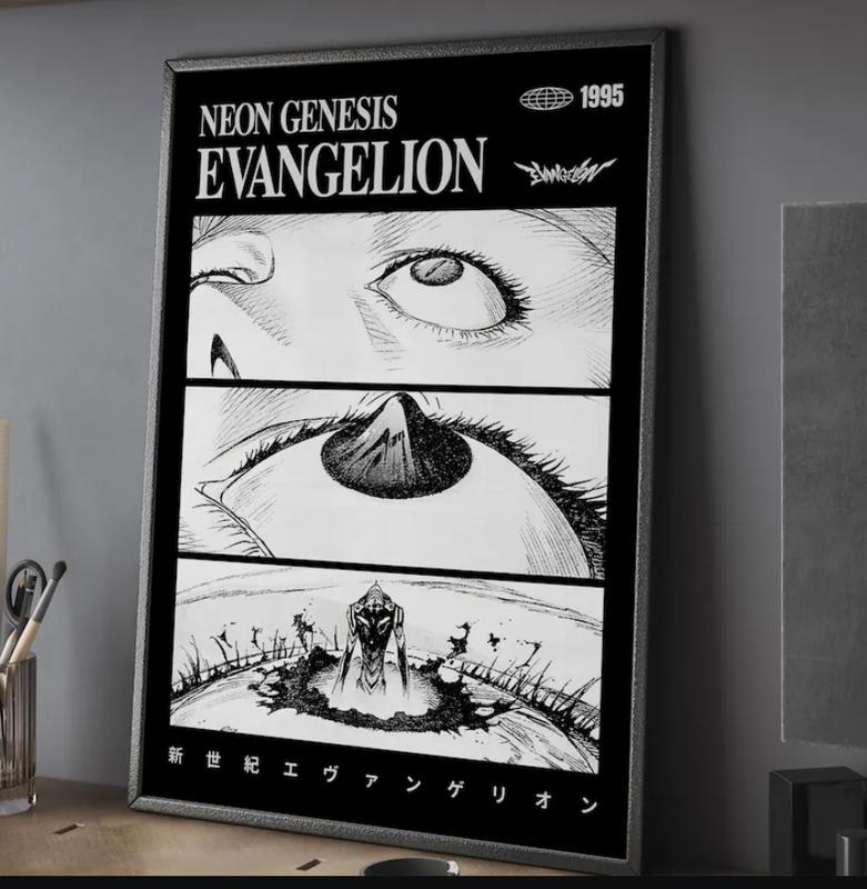 End Of Evangelion Poster Anime Vintage 90S Poster Decor Glossy