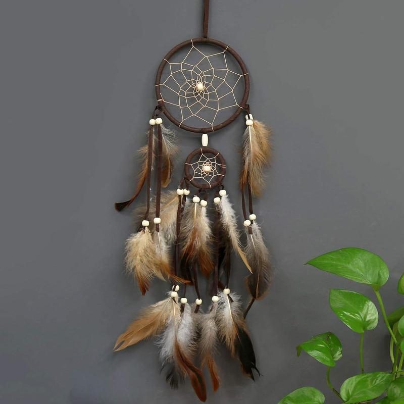 Feather Dream Catcher Handmade Native American Dream Catchers Bohe Wall Hanging Decoration Ornament for Kids Bedroom Car Decor Home Decoration Birthday Party turtle dreamcatcher Gift Wooden Circle Colorful Cotton Frame