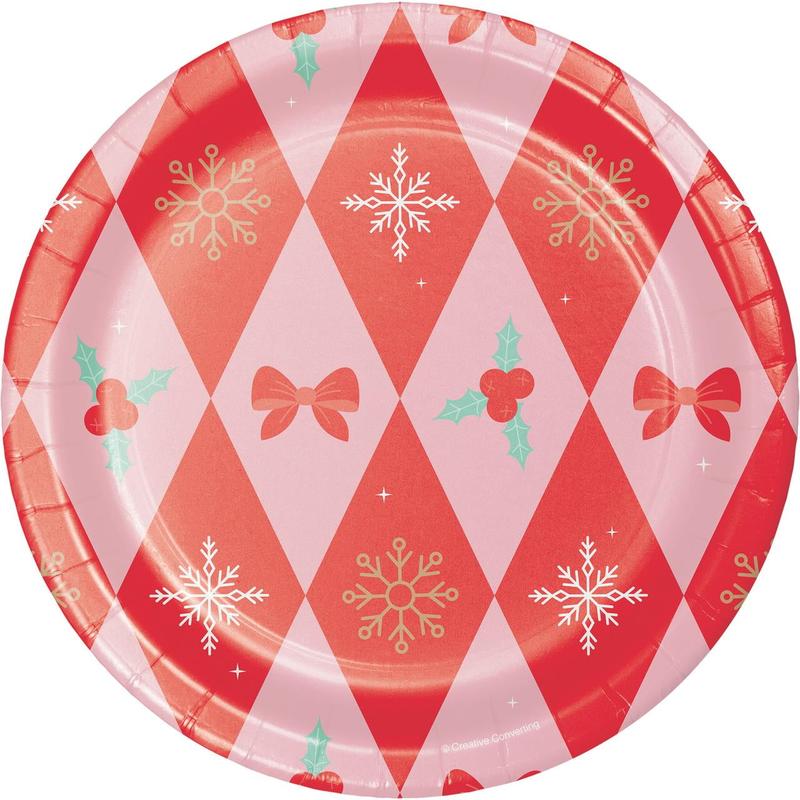 Multi-Color Nutcracker Disposable Dessert Paper Plates, 7 in, 24 Count, by Holiday Time