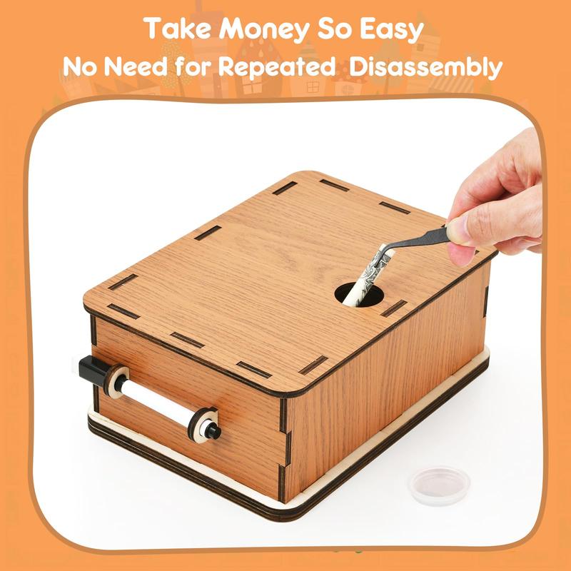 10000 Savings Challenge Box,Kakeibo Money Box,Money Saving Box 10,000 Can be Marked with Numbers,Cash Savings Box Suitable for Adults and Children, Can Hold Coins and Paper Money