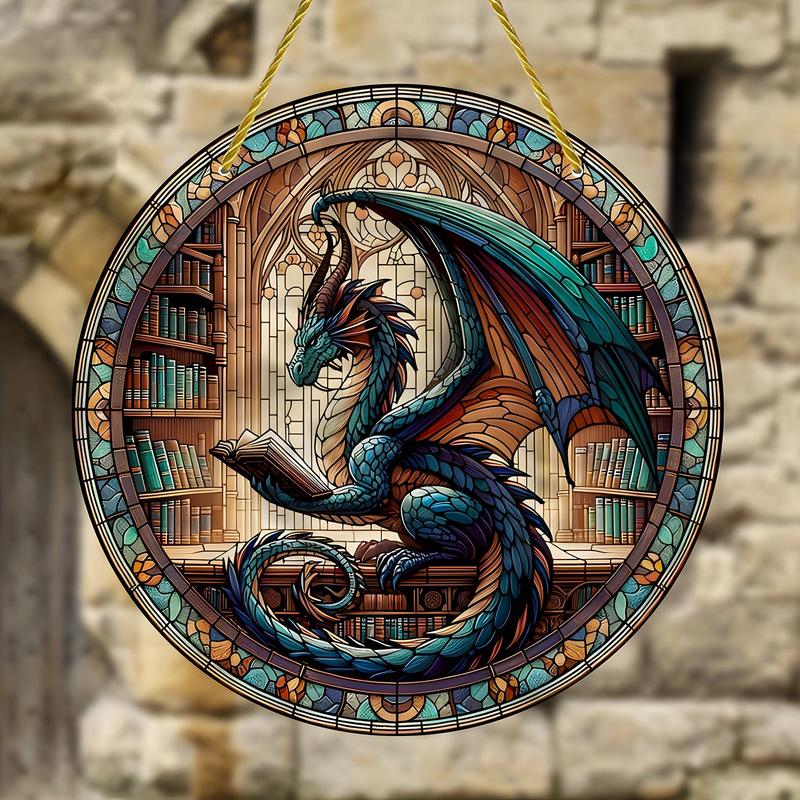 Dragon Pattern Hanging Decor, 1 Count Acrylic Hanging Ornament, Hanging Decor for Home Living Room Bedroom