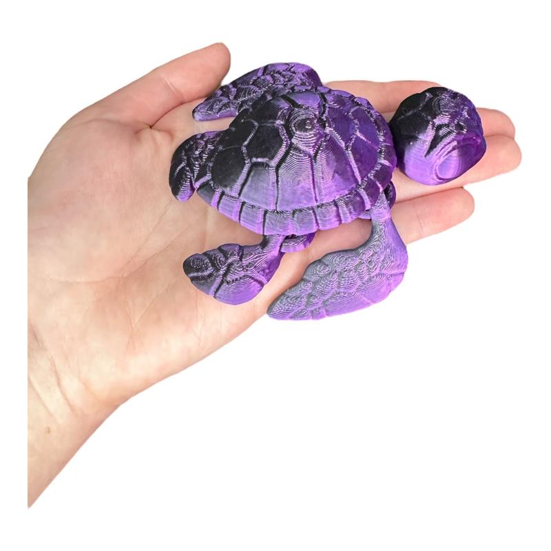 3D Printed Articulating Sea Turtle, Decor, Gift, Figurine, Desk Ornament