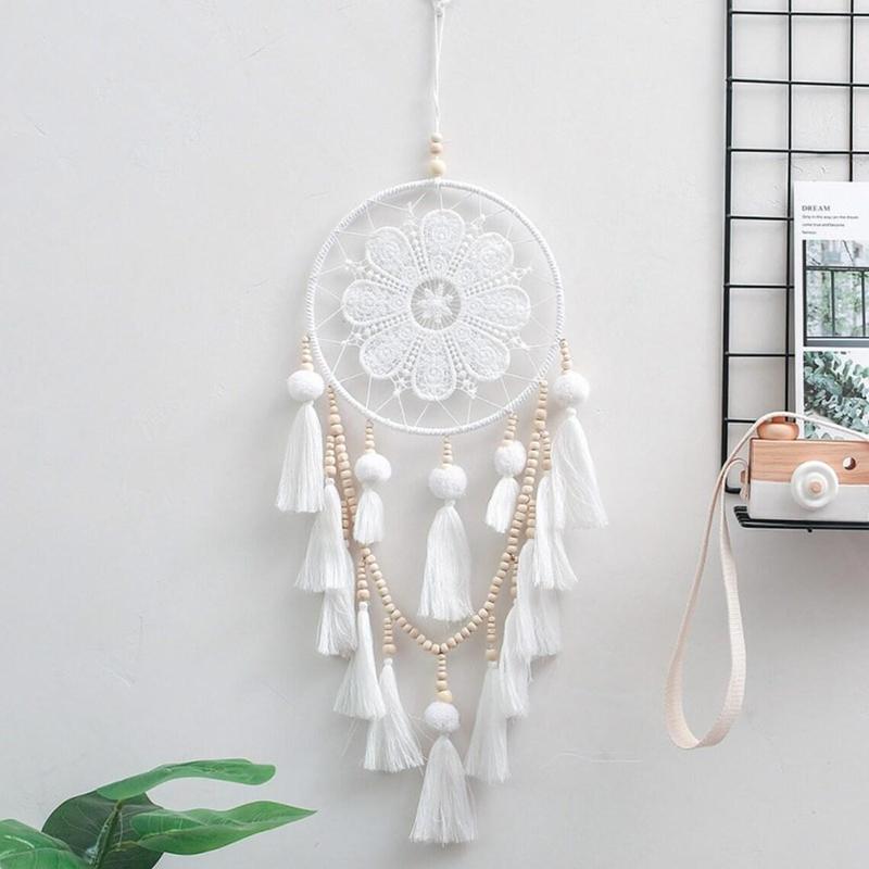 Flower Shaped Dream Catcher, 1 Count Boho Style Tassel Design Dream Catcher, Hanging Decor for Home Bedroom Living Room