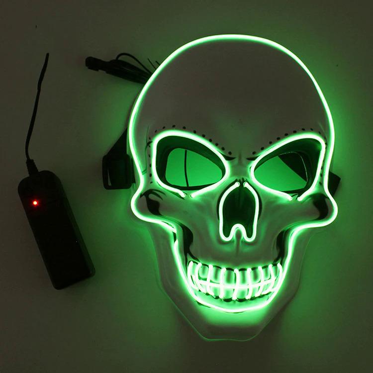 Neon Mask LED Light Up Party Masks The Purge Election Year Great Funny Mask Festival Cosplay Costume Supplies Glow Dark Skeleton Halloween