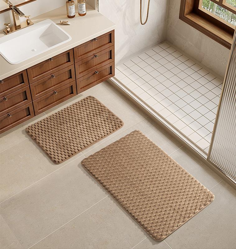 Mainstays 2pc Tile Bubble Bath Rug Set