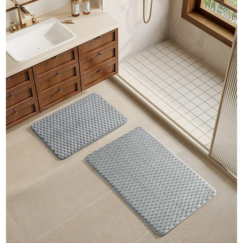 Mainstays 2pc Tile Bubble Bath Rug Set