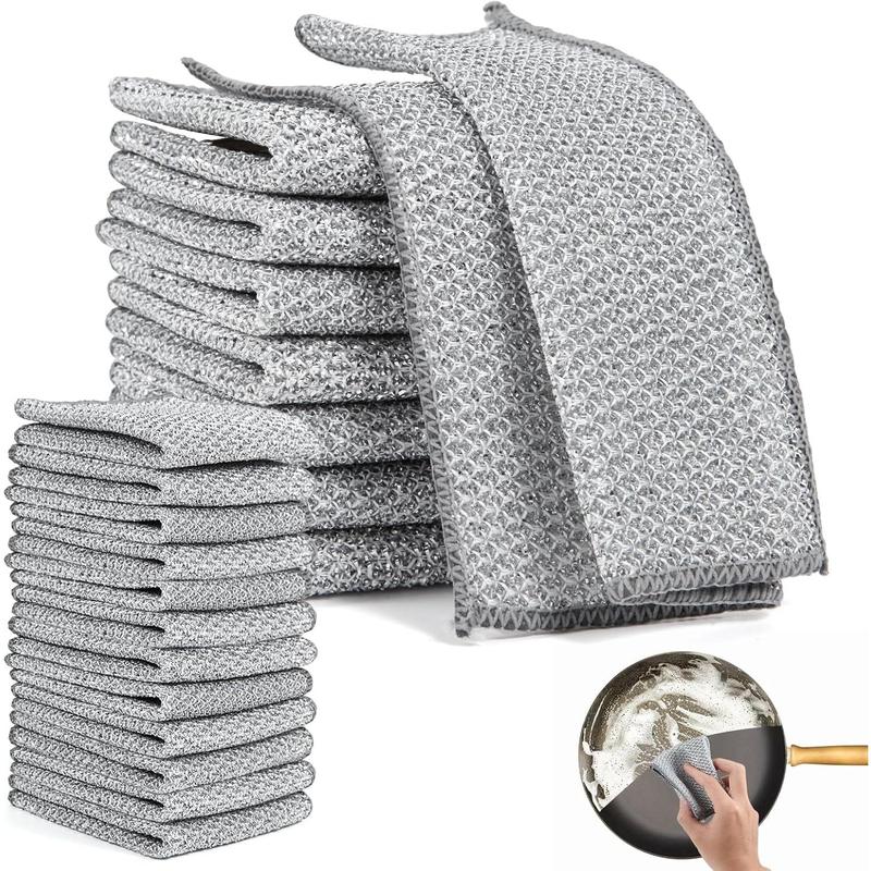 6PCS 10PCS 20PCS Wire Dishcloth, Multipurpose Wire Dish washing Rags for Wet and Dry, Kitchen Cleaning Dish Rags