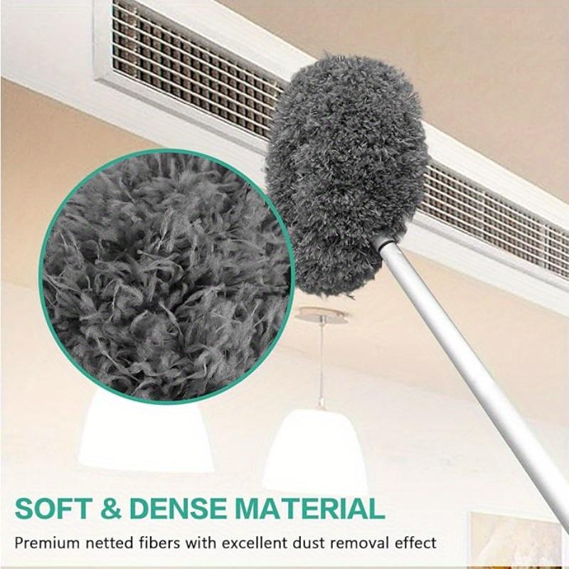 Microfiber Feather Duster Extendable Duster, Ceiling Fan Duster with Extension Pole, Long Handle Dusters for Cleaning Ceiling Fan, High Ceiling, Blinds, Furniture & Cars