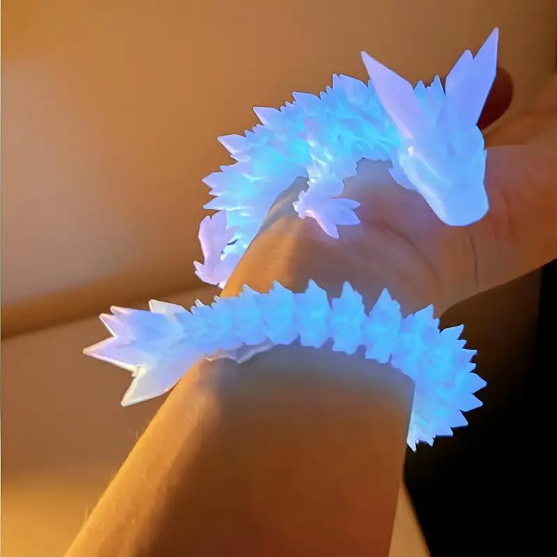 3D Printed Luminous Dragon Decoration, 1 Count Glow in The Dark Dragon Statue, Decorative Ornament for Home Garden Office Decor