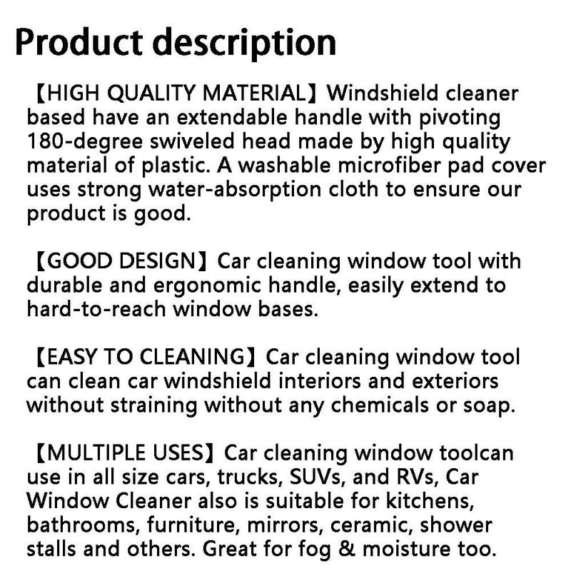 Car Glass Cleaning Brush, Scratch-free Car Window Cleaning Brush, Long Handle Windshield Brush, Car Interior & Rearview Mirror Cleaning Tool