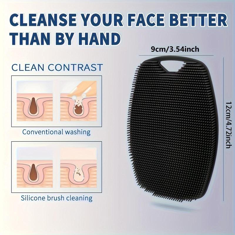 Silicone Face Scrubber & Body Scrubber, 2 Counts set Soft Silicone Body Scrubber, Durable Easy Cleaning Body Wash Tool for Deep Cleansing & Massage, Christmas Gift