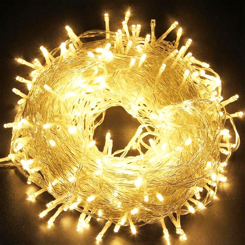 Indoor Outdoor 10M-100M 100-2000LEDs Fairy LED String Light 8 Modes Waterproof Christmas Tree Lights Super Long Lead Wire For Xmas Wedding Party Bedroom Room Easter Decorations christmas  lights