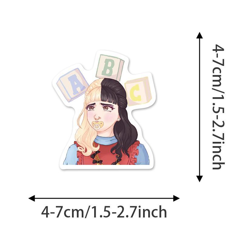 Cartoon Girl Series Sticker (50pcs), Waterproof Self Adhesive Decor Paper, Decor Sticker for Gift Greeting Card Water Bottle Laptop Phone