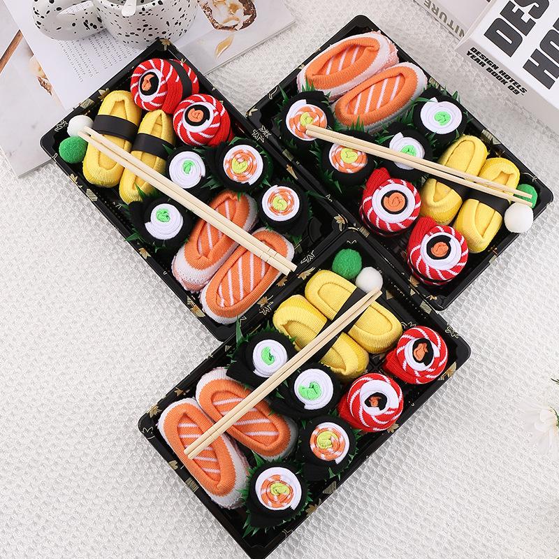 5-Pack Sushi cotton stockingscreative and fun holiday gift box set,Christmas gift