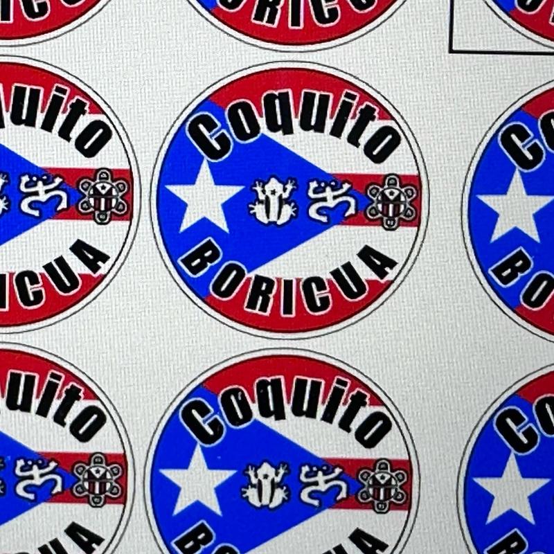 Coquito Boricua Stickers for glass bottles Decoration, Pack of 12, 3x3 Inches