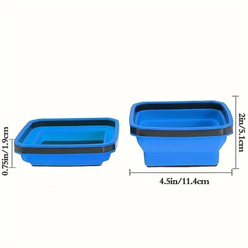 Foldable Magnetic Parts Tray, Magnetic Tool Tray for Small Parts, Screw and Tools, Durable Magnetic Tray