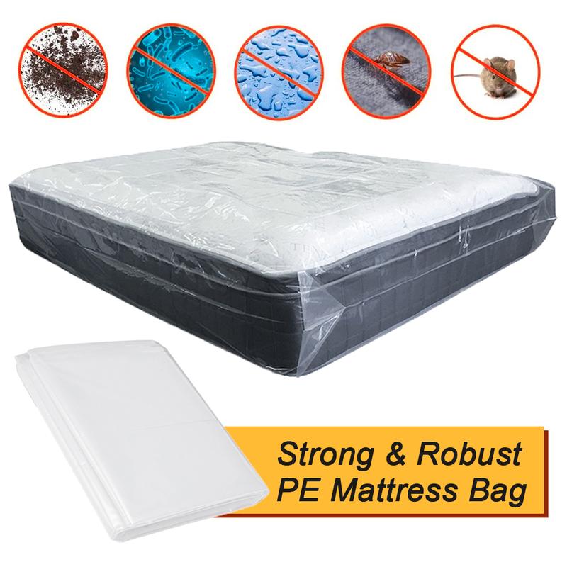 94 M49*78.74*13.78in Storage Plastic Dust and Moisture Bag Heavy Duty Waterproof Mattress Plastic Film Bag PE Moving Supplies Sofa Transparent