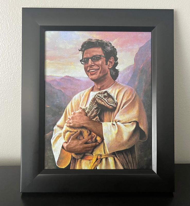 Saint Jeff Goldblum. Jurassic Park. Dinosaur art Decor Gift Photo Poster