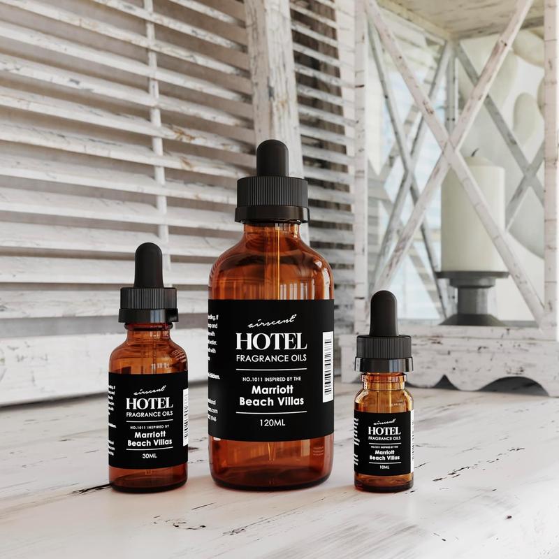 Hotel Diffuser Oil Inspired by The Marriott Beach Villas - No. 1011 Diffuser Oil - Air-Scent Essential Oil - 10 mL, .34 fl oz Fragrance Oil Dropper Bottle for Aromatherapy Diffusers and Humidifiers