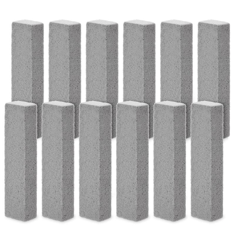 12-Pack Pumice Stones for Cleaning - Toilet Bowl Cleaner (Gray)